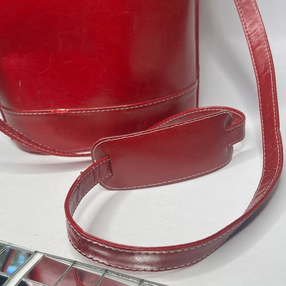 Givenchy Rare Vintage Red Large Tall Zip Around Bag - Picture 7 of 12